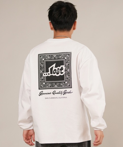 lost（ロスト）の「ムラサキスポーツ限定【...LOST/ロスト】長袖 Tシャツ ロンT メンズ バックプリント ペイズリー柄 SPACER LS TEE L25F-2202（Tシャツ/カットソー・メンズ・ホワイト/オレンジ・M/L/XL）」の6枚目の写真