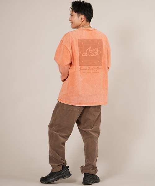 lost（ロスト）の「ムラサキスポーツ限定【...LOST/ロスト】長袖 Tシャツ ロンT メンズ バックプリント ペイズリー柄 SPACER LS TEE L25F-2202（Tシャツ/カットソー・メンズ・ホワイト/オレンジ・M/L/XL）」の13枚目の写真