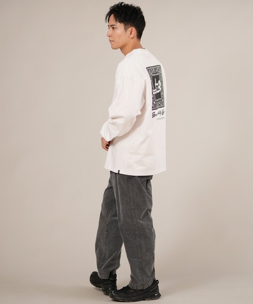 lost（ロスト）の「ムラサキスポーツ限定【...LOST/ロスト】長袖 Tシャツ ロンT メンズ バックプリント ペイズリー柄 SPACER LS TEE L25F-2202（Tシャツ/カットソー・メンズ・ホワイト/オレンジ・M/L/XL）」の10枚目の写真