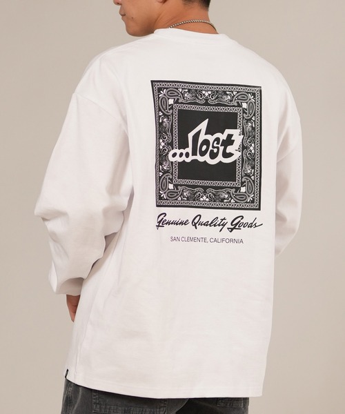 lost（ロスト）の「ムラサキスポーツ限定【...LOST/ロスト】長袖 Tシャツ ロンT メンズ バックプリント ペイズリー柄 SPACER LS TEE L25F-2202（Tシャツ/カットソー・メンズ・ホワイト/オレンジ・M/L/XL）」の18枚目の写真