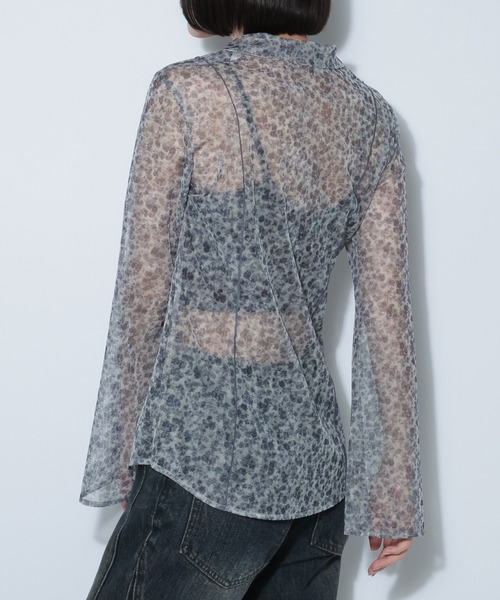 PAGEBOY(ページボーイ)の「チュールフラワーエリツキトップス(シャツ/ブラウス・レディース・オフホワイト/ブラック・FREE)」の20枚目の写真