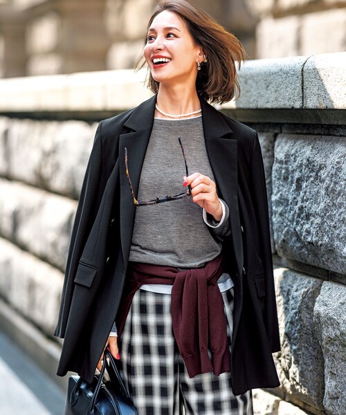 セール】ウールライク ダブルブレスト ジャケット（テーラード