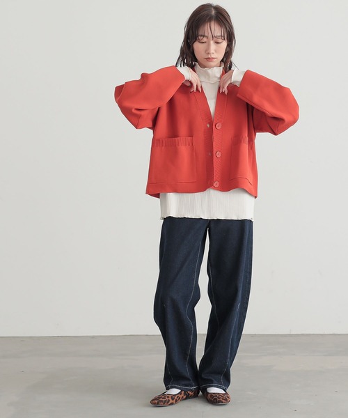 n'OrLABEL(ノアールレーベル)の「【保湿】ランダムリブカットソー(Tシャツ/カットソー・レディース・アイボリー/ブラック/グレー系その他/ブラック系その他/グレー/ベージュ系その他・S~M/L~LL/3L)」の12枚目の写真