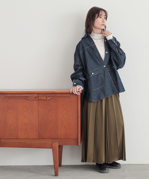 n'OrLABEL(ノアールレーベル)の「【保湿】ランダムリブカットソー(Tシャツ/カットソー・レディース・アイボリー/ブラック/グレー系その他/ブラック系その他/グレー/ベージュ系その他・S~M/L~LL/3L)」の17枚目の写真