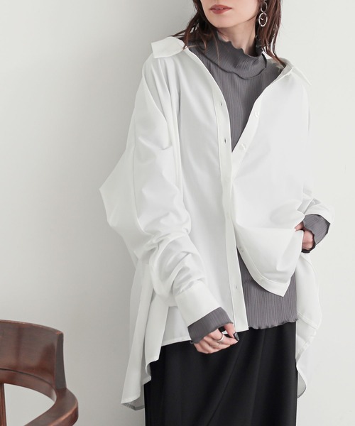 n'OrLABEL(ノアールレーベル)の「【保湿】ランダムリブカットソー(Tシャツ/カットソー・レディース・アイボリー/ブラック/グレー系その他/ブラック系その他/グレー/ベージュ系その他・S~M/L~LL/3L)」の19枚目の写真