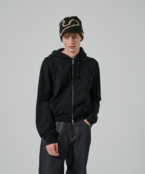 Jieda（ジエダ）の「【JieDa】J LOGO KNIT CAP（ニットキャップ/ビーニー・メンズ・ブラウン/ブラック・FREE）」の10枚目の写真