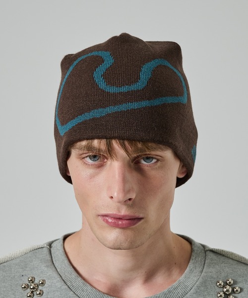 Jieda（ジエダ）の「【JieDa】J LOGO KNIT CAP（ニットキャップ/ビーニー・メンズ・ブラウン/ブラック・FREE）」の5枚目の写真