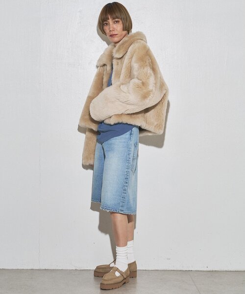 Whim Gazette(ウィムガゼット)の「【GEMINI】ファーコート(その他アウター・レディース・ベージュ・FREE)」の13枚目の写真