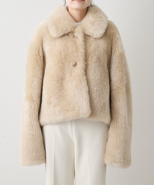 Whim Gazette(ウィムガゼット)の「【GEMINI】ファーコート(その他アウター・レディース・ベージュ・FREE)」の3枚目の写真