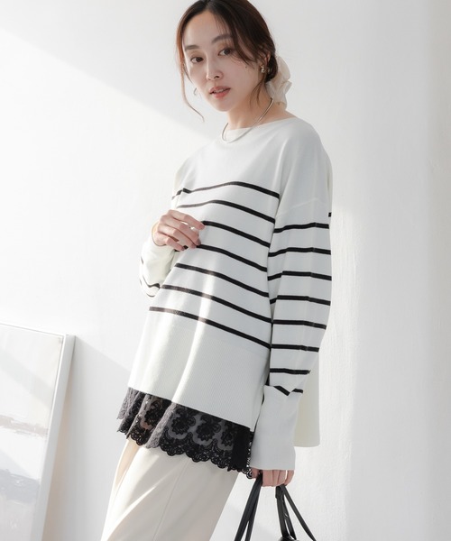 セール】毛玉しらずボートプルオーバー/571778（ニット/セーター