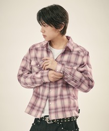 MSG（エムエスジー）の「ボックスシルエット ショート丈 マルチチェック長袖シャツ（シャツ/ブラウス）」