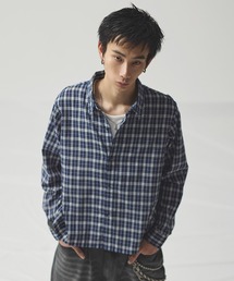 MSG（エムエスジー）の「ボックスシルエット ショート丈 マルチチェック長袖シャツ（シャツ/ブラウス）」