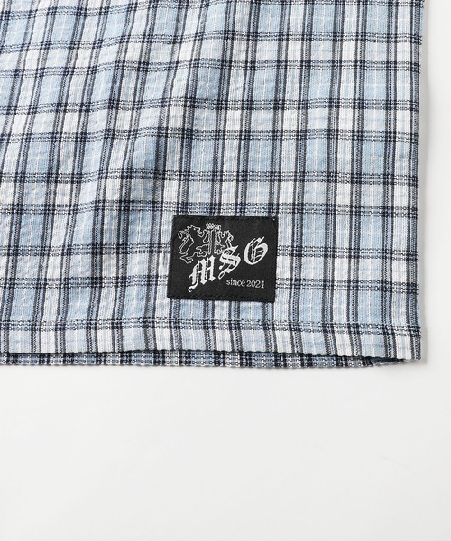 MSG（エムエスジー）の「ボックスシルエット ショート丈 マルチチェック長袖シャツ（シャツ/ブラウス・メンズ・ブラック/ネイビー/ライトブルー/ブルー/ピンク/ブラウン/ベージュ系/ピンク系/ブラック系/ブルー系・XL/L/M/S）」の11枚目の写真