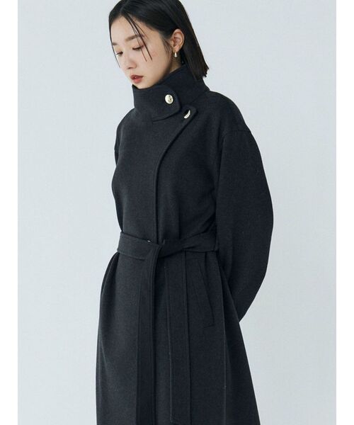 LAGUNAMOON（ラグナムーン）の「ウールジャージスタンドカラーコート（チェスターコート・レディース・ライトグリーン/ブラウン/チャコールグレー・SMALL/MEDIUM）」の17枚目の写真