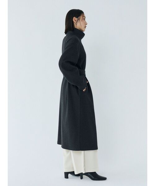 ウールジャージスタンドカラーコート（チェスターコート）｜LAGUNAMOON