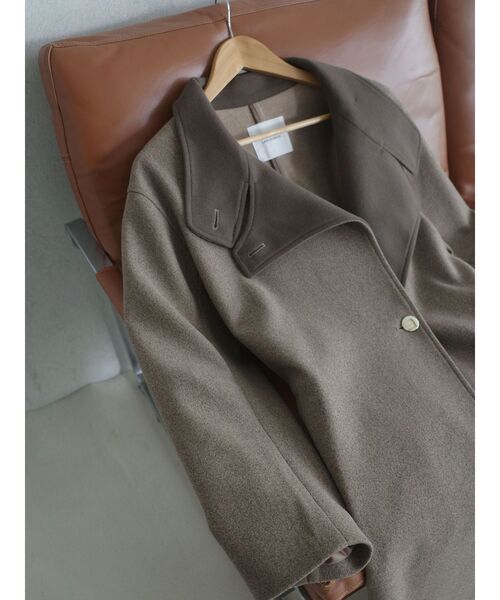 ウールジャージスタンドカラーコート（チェスターコート）｜LAGUNAMOON