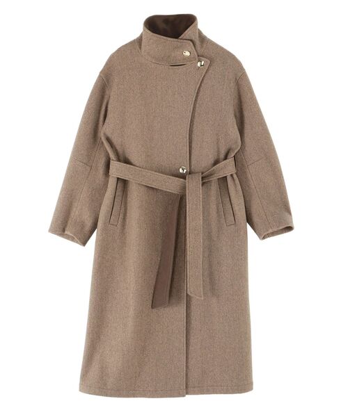 LAGUNAMOON（ラグナムーン）の「ウールジャージスタンドカラーコート（チェスターコート・レディース・ライトグリーン/ブラウン/チャコールグレー・SMALL/MEDIUM）」の14枚目の写真