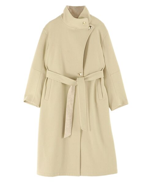 ウールジャージスタンドカラーコート（チェスターコート）｜LAGUNAMOON