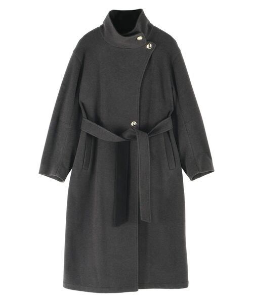 ウールジャージスタンドカラーコート（チェスターコート）｜LAGUNAMOON