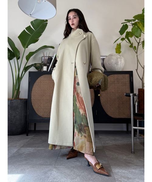 美品　LAGUNAMOON ラベンダー チェスターコート　46000円 LAGUNAMOON ベンツデザインウールコート（ピスタチオ