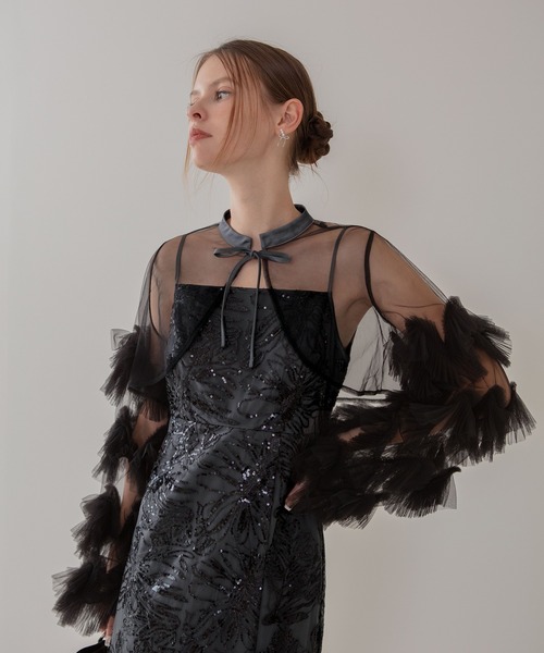 Leja（レジャ）の「【LEJA】フリルチュールスリーブリボンIライン