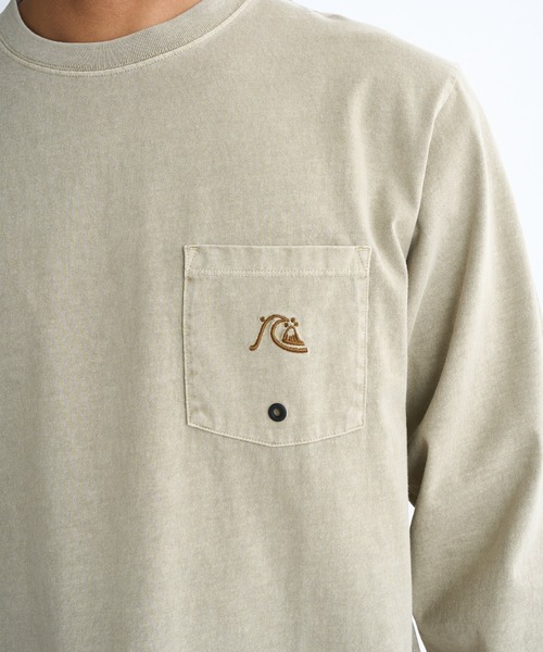Quiksilver（クイックシルバー）の「BW BUBBLE POCKET LT/クイックシルバーポケット付き長袖ロンT（Tシャツ/カットソー・メンズ・ホワイト/ブラック/ベージュ・LARGE/X-LARGE/SMALL/MEDIUM）」の11枚目の写真