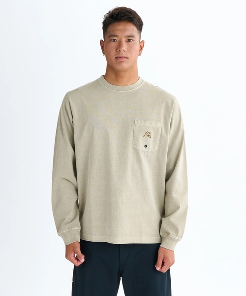 Quiksilver（クイックシルバー）の「BW BUBBLE POCKET LT/クイックシルバーポケット付き長袖ロンT（Tシャツ/カットソー・メンズ・ホワイト/ブラック/ベージュ・LARGE/X-LARGE/SMALL/MEDIUM）」の16枚目の写真