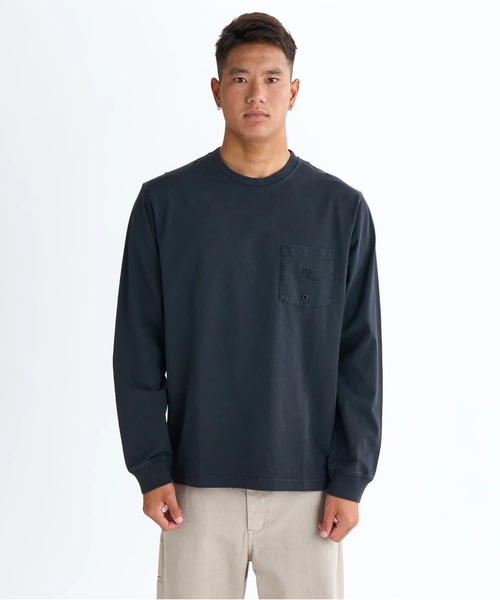 Quiksilver（クイックシルバー）の「BW BUBBLE POCKET LT/クイックシルバーポケット付き長袖ロンT（Tシャツ/カットソー・メンズ・ホワイト/ブラック/ベージュ・LARGE/X-LARGE/SMALL/MEDIUM）」の8枚目の写真