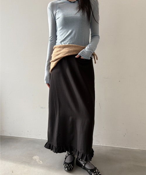 thinkto】フロントポケットフリルスカート（スカート）｜thinkto