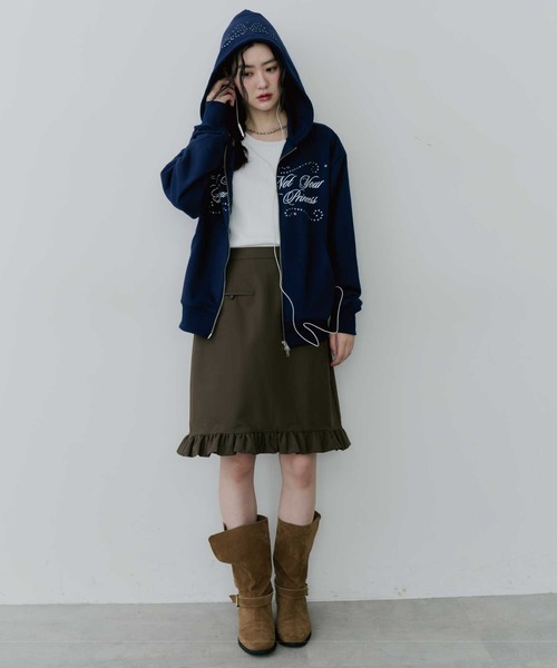 thinkto】フロントポケットフリルスカート（スカート）｜thinkto