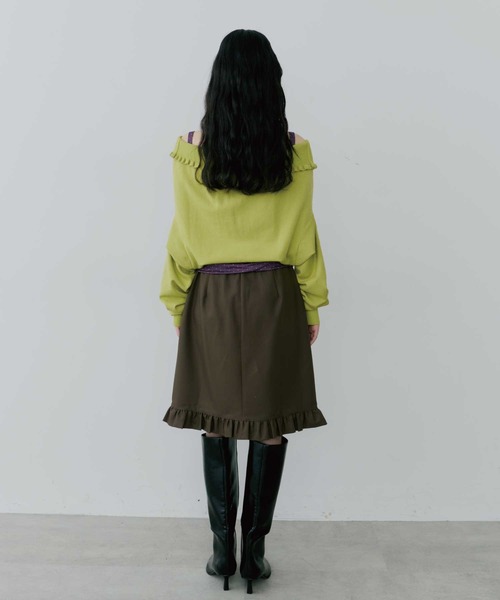 thinkto】フロントポケットフリルスカート（スカート）｜thinkto