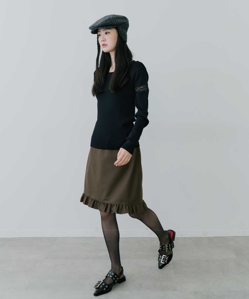 thinkto】フロントポケットフリルスカート（スカート）｜thinkto