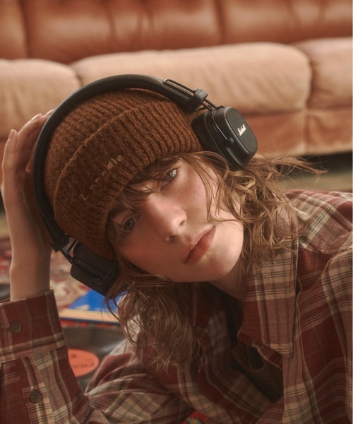 Zooodle(ズードル)の「Logo stitch beanie - ロゴステッチビーニー -(ニットキャップ/ビーニー・メンズ・ブラック/ブラウン・FREE)」の2枚目の写真