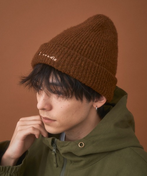Zooodle(ズードル)の「Logo stitch beanie - ロゴステッチビーニー -(ニットキャップ/ビーニー・メンズ・ブラック/ブラウン・FREE)」の5枚目の写真