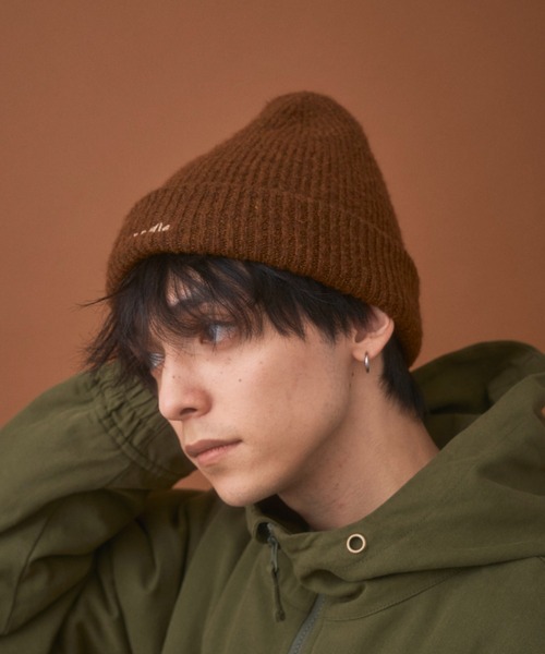 Zooodle(ズードル)の「Logo stitch beanie - ロゴステッチビーニー -(ニットキャップ/ビーニー・メンズ・ブラック/ブラウン・FREE)」の7枚目の写真