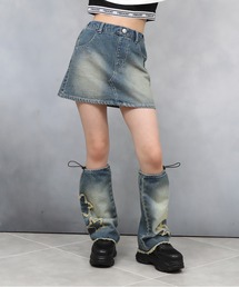 PINKHUNT（ピンクハント）の「PINKHUNT ピンクハント 星レッグウォーマー付き デニムスカート 0950K（デニムスカート・キッズ）」