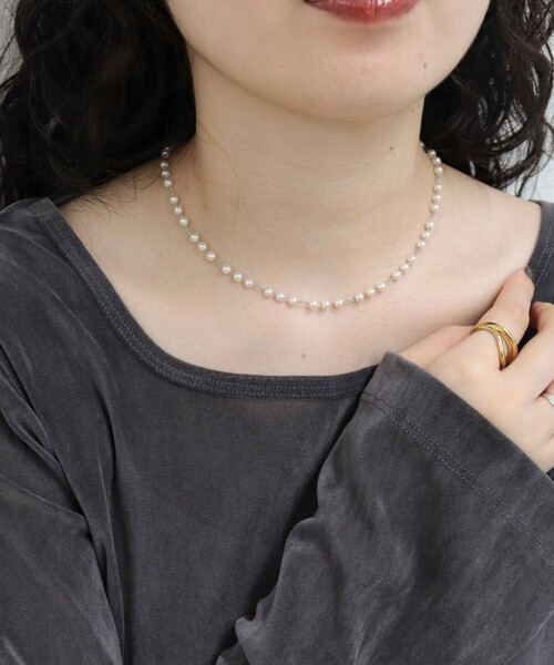fredy emue（フレディエミュ）の「パールチェーンネックレス（ネックレス・レディース・シルバー/ゴールド・FREE）」の8枚目の写真