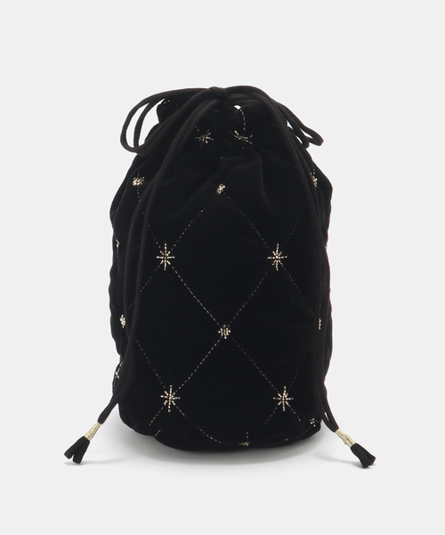 La TOTALITE（ラトータリテ）の「SARA MALLIKA/サラマリカ VELVET BEADS ミニバッグ（クラッチバッグ・レディース・ブラック・FREE）」の2枚目の写真