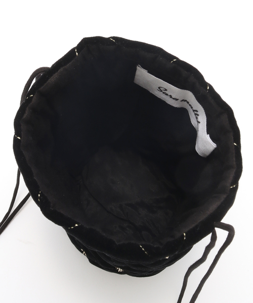 La TOTALITE（ラトータリテ）の「SARA MALLIKA/サラマリカ VELVET BEADS ミニバッグ（クラッチバッグ・レディース・ブラック・FREE）」の7枚目の写真