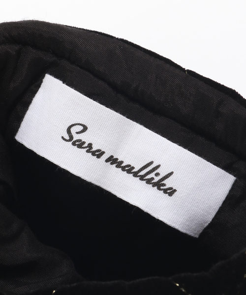 La TOTALITE（ラトータリテ）の「SARA MALLIKA/サラマリカ VELVET BEADS ミニバッグ（クラッチバッグ・レディース・ブラック・FREE）」の9枚目の写真