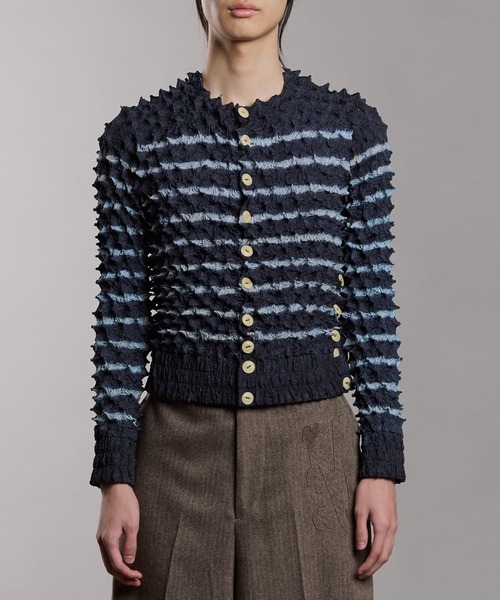 MASU（エムエーエスユー）の「【MASU】SPIKY PABLO CARDIGAN（カーディガン/ボレロ・メンズ・ネイビー/グレー・44/46）」の2枚目の写真