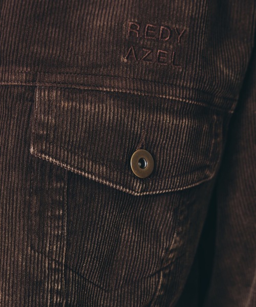 REDYAZEL（レディアゼル）の「【セットアップ可能】ヴィンテージライクコーデュロイジャケット（スーツジャケット・レディース・ネイビー/キャメル/ダークブラウン・FREE）」の14枚目の写真