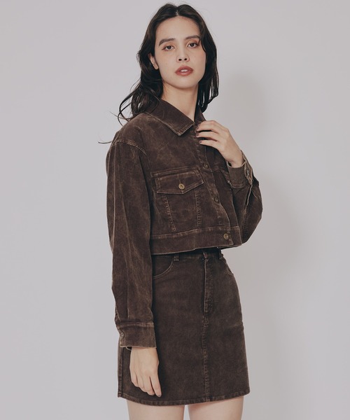 REDYAZEL（レディアゼル）の「【セットアップ可能】ヴィンテージライクコーデュロイジャケット（スーツジャケット・レディース・ネイビー/キャメル/ダークブラウン・FREE）」の15枚目の写真