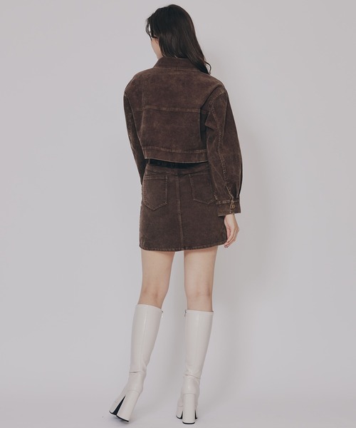 REDYAZEL（レディアゼル）の「【セットアップ可能】ヴィンテージライクコーデュロイジャケット（スーツジャケット・レディース・ネイビー/キャメル/ダークブラウン・FREE）」の20枚目の写真