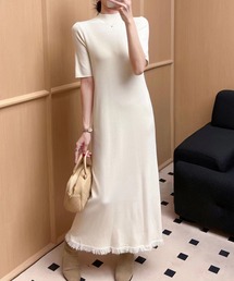 BANICO（バニコ）の「【BANICO】5分袖 ニット マキシワンピース (SS)（ワンピース）」