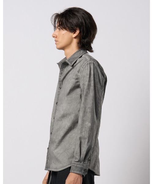 wjk（ダヴルジェイケイ）の「dyed regular shirt（シャツ/ブラウス・メンズ・ダークグレー/ライトグレー/ライトブルー・SMALL/MEDIUM/LARGE/X-LARGE）」の5枚目の写真