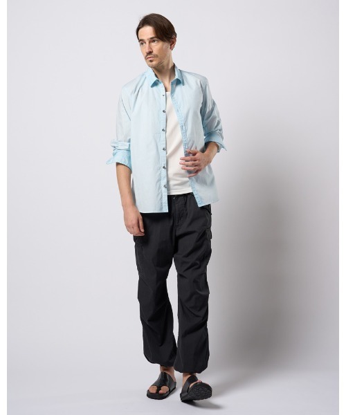 wjk（ダヴルジェイケイ）の「dyed regular shirt（シャツ/ブラウス・メンズ・ダークグレー/ライトグレー/ライトブルー・SMALL/MEDIUM/LARGE/X-LARGE）」の22枚目の写真