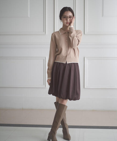 PROPORTION BODY DRESSING(プロポーションボディドレッシング)の「<ウォッシャブル>ポロレイヤード風ニット / 1215274004(カーディガン/ボレロ・レディース・グレー系その他/ベージュ/ネイビー・FREE)」の19枚目の写真