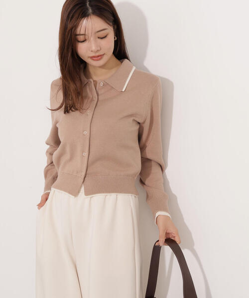 PROPORTION BODY DRESSING(プロポーションボディドレッシング)の「<ウォッシャブル>ポロレイヤード風ニット / 1215274004(カーディガン/ボレロ・レディース・グレー系その他/ベージュ/ネイビー・FREE)」の17枚目の写真