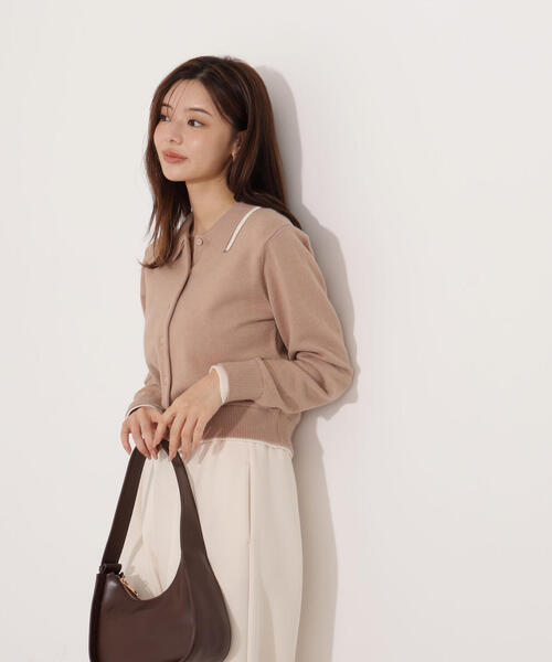 PROPORTION BODY DRESSING(プロポーションボディドレッシング)の「<ウォッシャブル>ポロレイヤード風ニット / 1215274004(カーディガン/ボレロ・レディース・グレー系その他/ベージュ/ネイビー・FREE)」の16枚目の写真